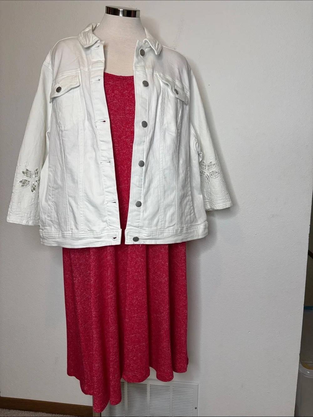 Lane Bryant Red Sleeveless Midi Dress - Picture 10 of 11
